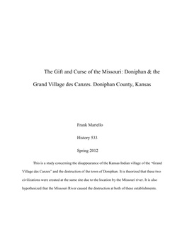 The Gift and Curse of the Missouri: Doniphan & the Grand Village Des