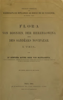 Flora Von Bosnien, Der Herzegowina Und Des Sandzaks Novipazar