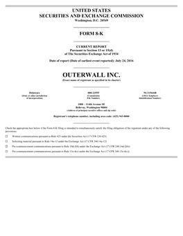 OUTERWALL INC. (Exact Name of Registrant As Specified in Its Charter)