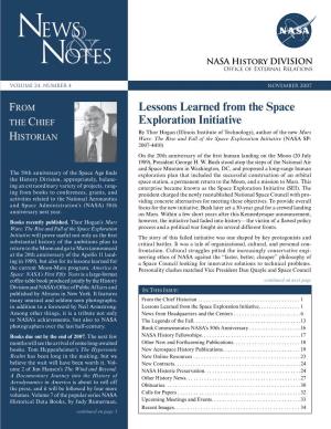 Lessons Learned from the Space Exploration Initiative