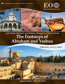 The Footsteps of Abraham and Yeshua February 16-27, 2020