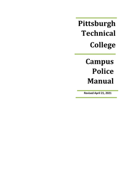 Campus Police Department Manual