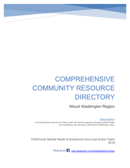 Mt. Waddington Community Resource Directory