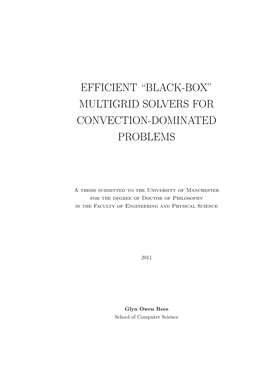 Efficient “Black-Box” Multigrid Solvers for Convection-Dominated Problems
