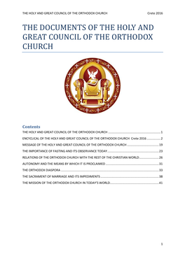 The Documents of the Great and Holy Council 2016.Pdf