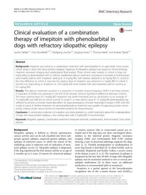 Clinical Evaluation of a Combination Therapy of Imepitoin With