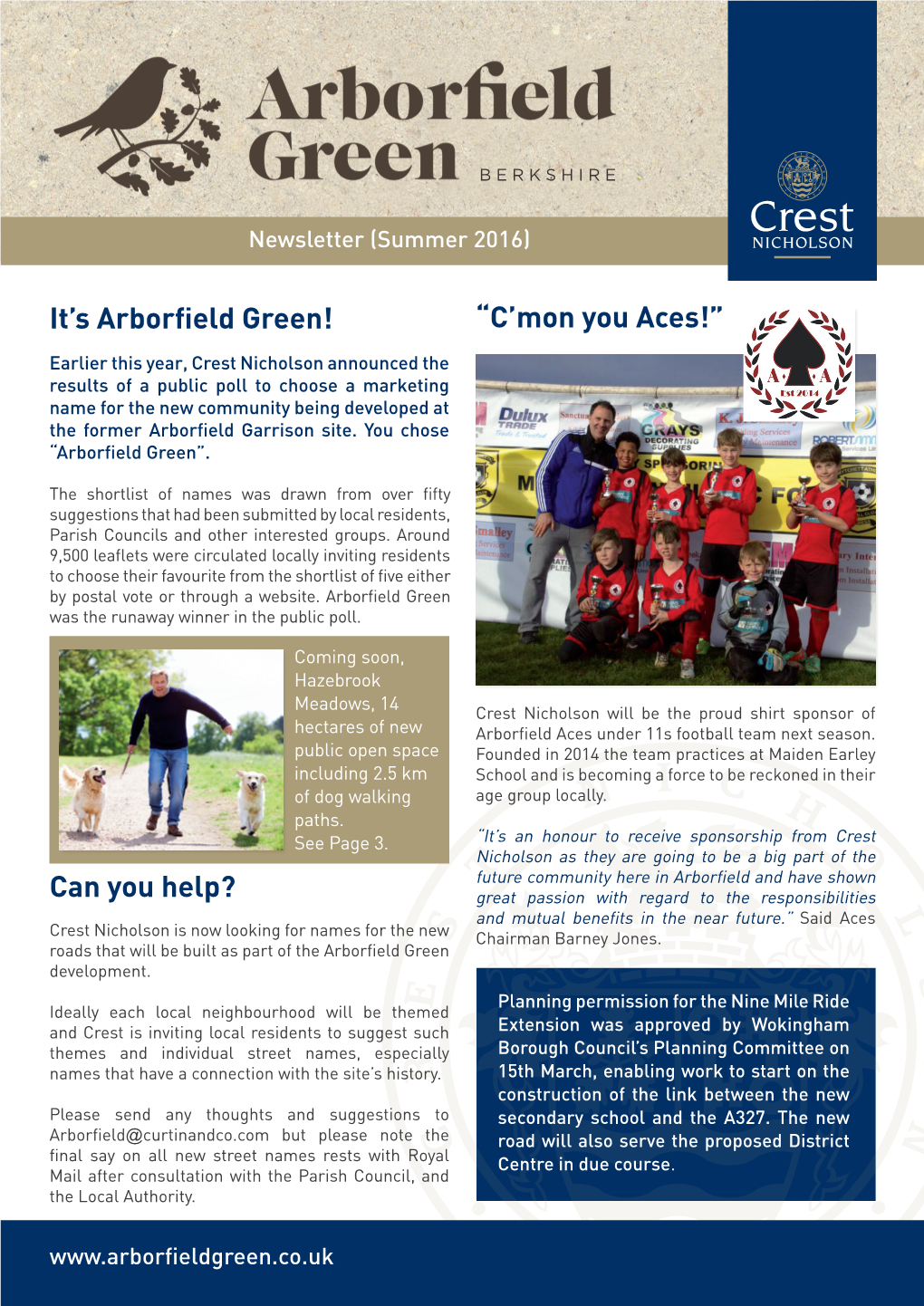 “C'mon You Aces!” It's Arborfield Green! Can You Help?