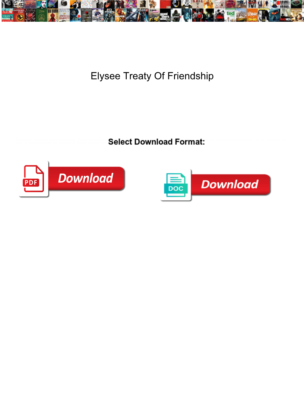 Elysee Treaty of Friendship