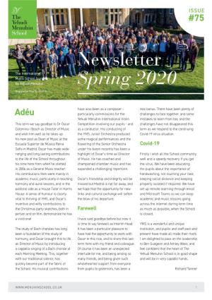 YMS Newsletter Spring 2020.Indd