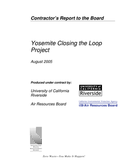 Yosemite Closing the Loop Project