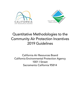 Quantitative Methodologies to the Community Air Protection Incentives 2019 Guidelines