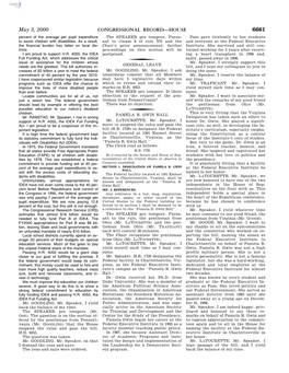 CONGRESSIONAL RECORD—HOUSE May 3, 2000 the SPEAKER Pro Tempore