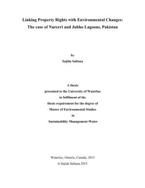The Case of Nurerri and Jubho Lagoons, Pakistan