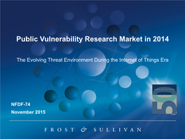 Public Vulnerability Research Market in 2014