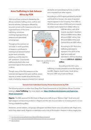 Arms Trafficking in SSA By