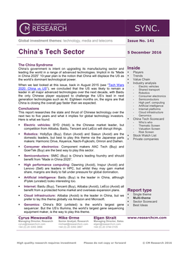 China's Tech Sector