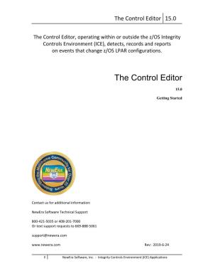 The Control Editor 15.0