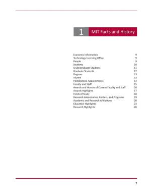 Section 1: MIT Facts and History