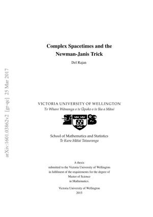 Complex Spacetimes and the Newman-Janis Trick