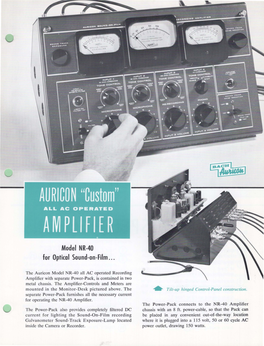 Model NR-40 for Optical Sound-On-Film