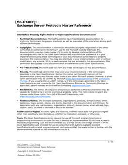 [MS-OXREF]: Exchange Server Protocols Master Reference