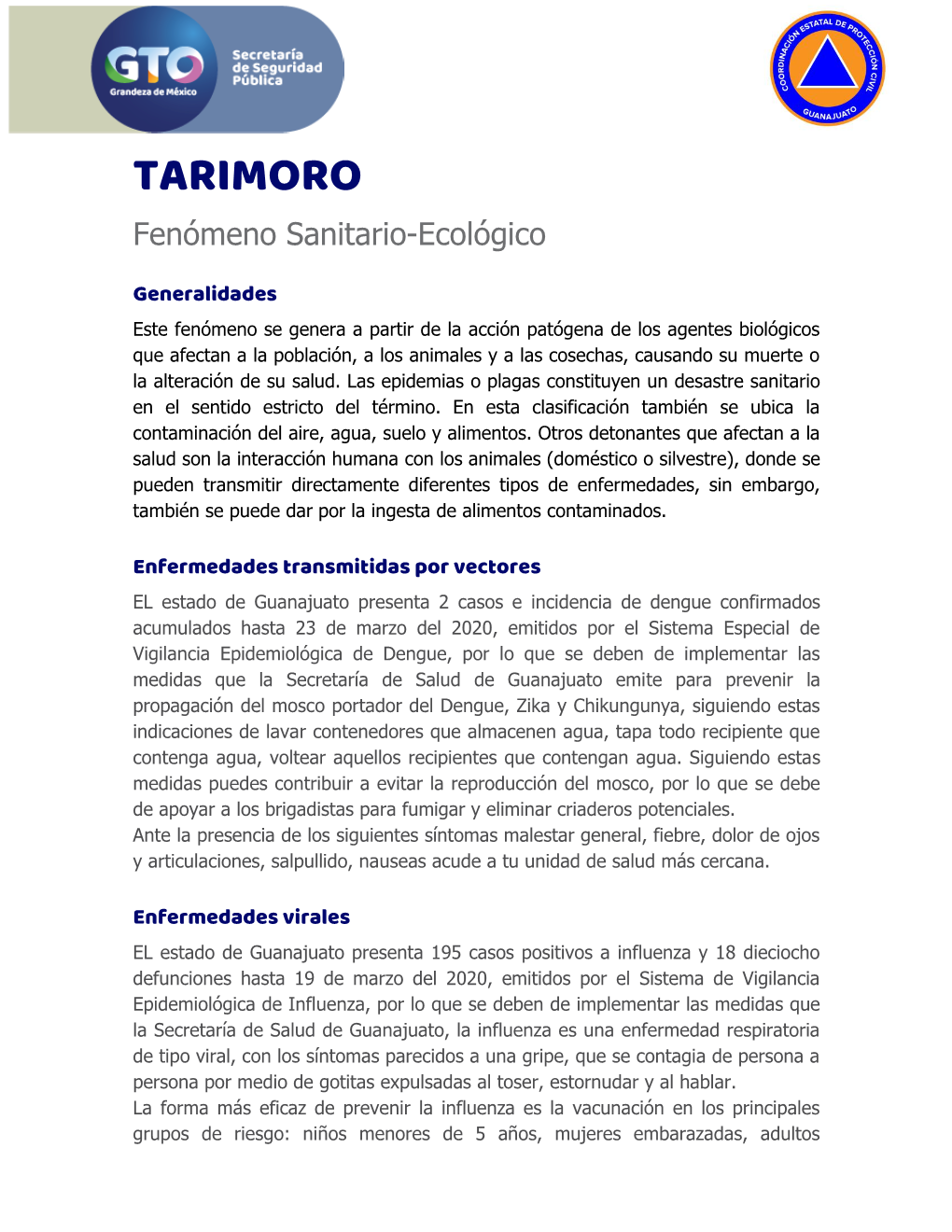 TARIMORO Fenómeno Sanitario-Ecológico