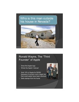 Ronald Wayne, the “Third Founder” of Apple