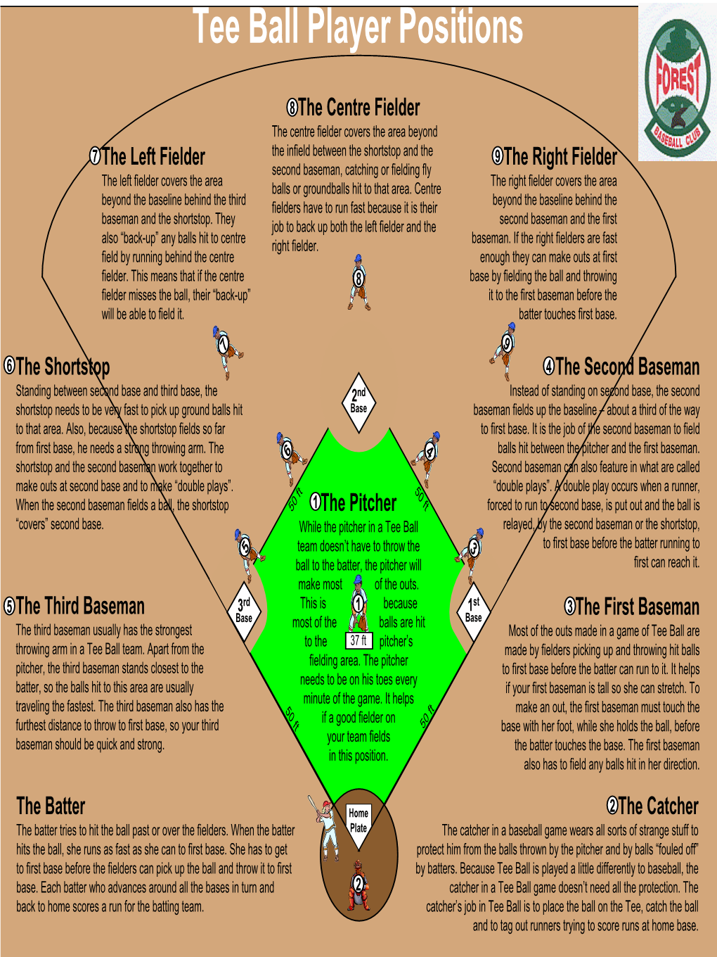 Tee Ball Player Positions