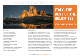 Italy–The Best of the Dolomites