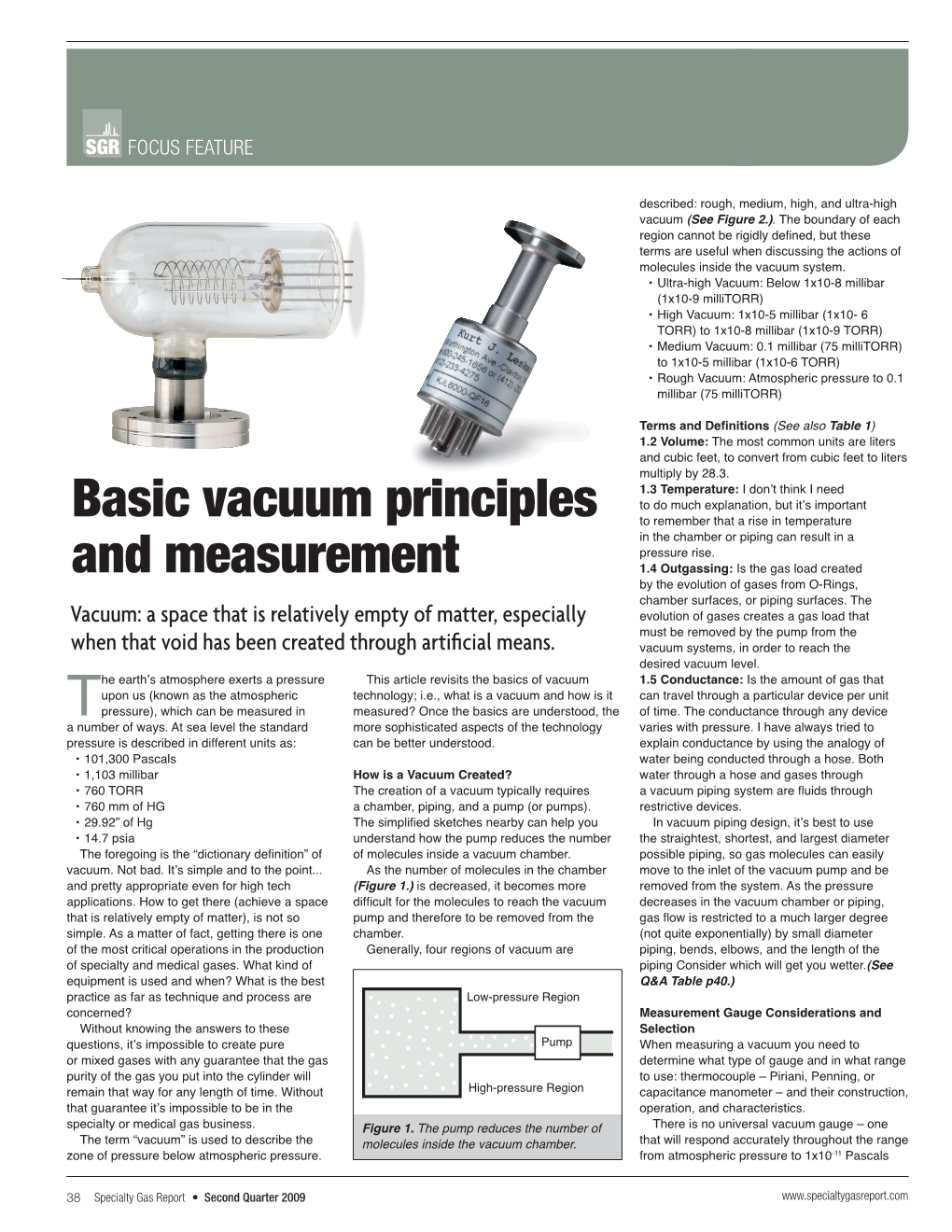 Basic Vacuum Principles and Measurement