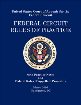 Federal Circuit Rules of Practice
