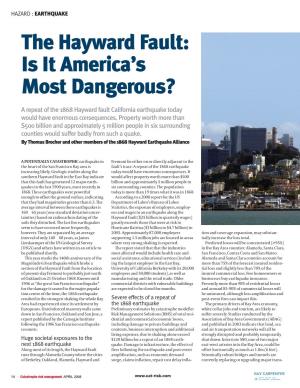 The Hayward Fault: Is It America’S Most Dangerous?