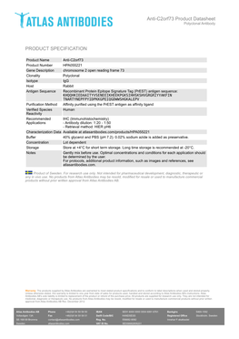 PRODUCT SPECIFICATION Anti-C2orf73 Product Datasheet