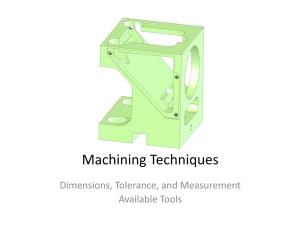Machining Techniques