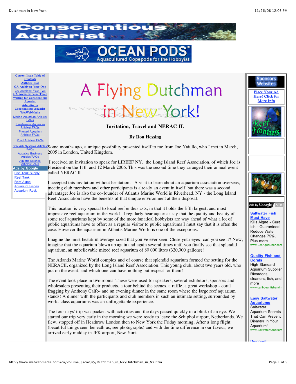 Dutchman in New York 11/26/08 12:03 PM