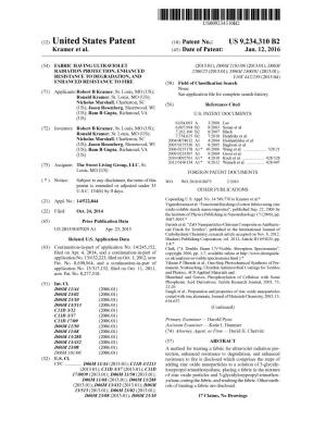 (12) United States Patent (10) Patent No.: US 9.234,310 B2 Kramer Et Al