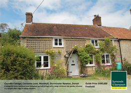 Caundle Cottage, Carraway Lane, Marnhull, Sturminster Newton