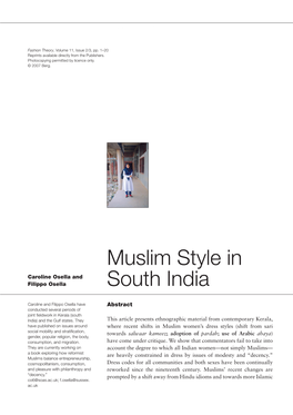 Muslim Style in South India 3