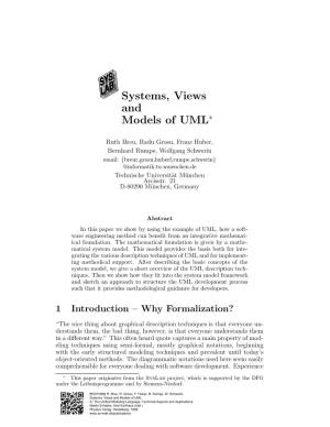 Systems, Views and Models of UML∗