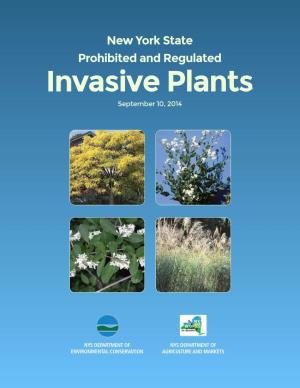 DEC Prohibited and Regulated Invasive Plants