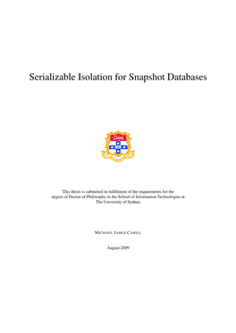Serializable Isolation for Snapshot Databases