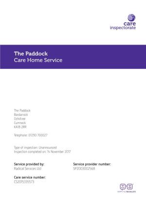 The Paddock Care Home Service