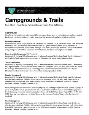Campgrounds & Trails