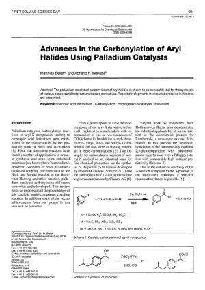 Advances in the Carbonylation of Aryl Halides Using Palladium Catalysts