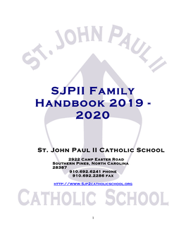 SJPII Family Handbook 2019 - 2020