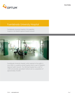 Fuenlabrada University Hospital Spain Case Study