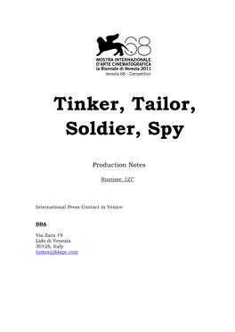 Tinker, Tailor, Soldier, Spy