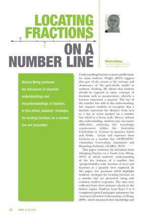 Locating Fractions on a Number Line Which Is a Linear Scale