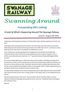 Swanning Around Incorporating GM’S Jottings