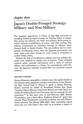 Chapter Three Japan's Double-Pronged Strategy: Military and Non-Military
